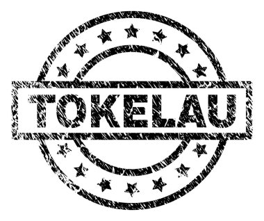 Dokulu Tokelau damga mühür çizik