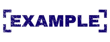 Dokulu örnek damga mühür köşeleri içinde çizik