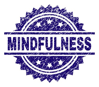 Dokulu Mindfulness damga mühür çizik