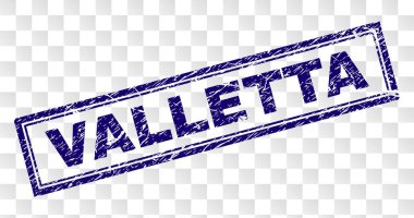 Grunge Valletta dikdörtgen damgası