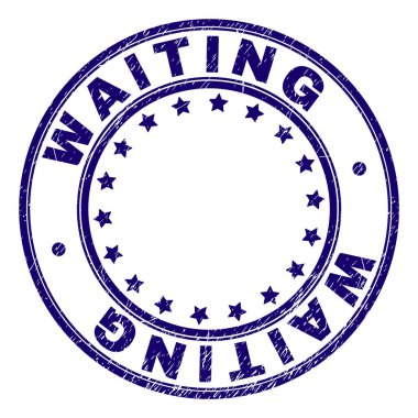 Yuvarlak damga mühür bekleyen dokulu çizik