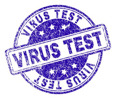 Grunge virüs Test damga mühür dokulu