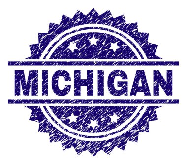 Dokulu Michigan damga mühür çizik