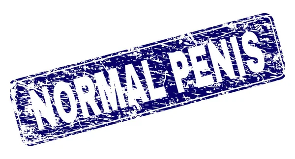 Grunge NORMAL PENIS Framed Rounded Rectangle Stamp — Stock Vector