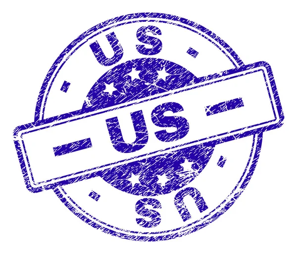 Selo texturizado riscado do selo dos EUA — Vetor de Stock