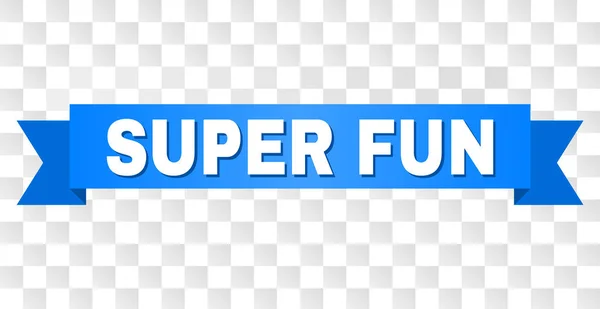 Raya azul con texto SUPER FUN — Vector de stock