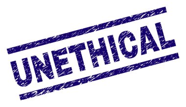 Dokulu etik olmayan damga mühür çizik