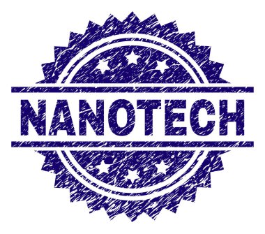 Grunge nanoteknoloji damga mühür dokulu