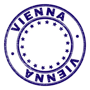 Grunge Viyana damga mühür yuvarlak dokulu