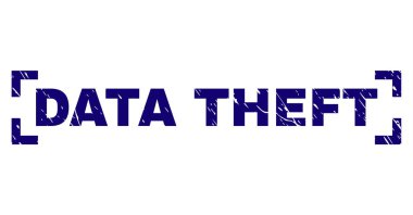Grunge veri hırsızlığı damga mühür köşeler arasında dokulu