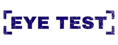 Göz testi damga mühür köşeler arasında grunge dokulu