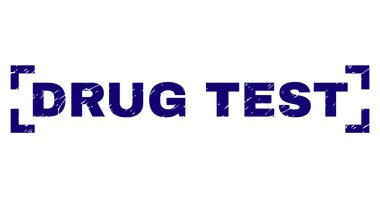 Dokulu uyuşturucu testi damga mühür köşeleri içinde çizik