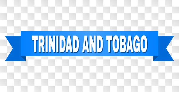 Синяя лента с надписью "TRINIDAD AND TOBAGO" — стоковый вектор