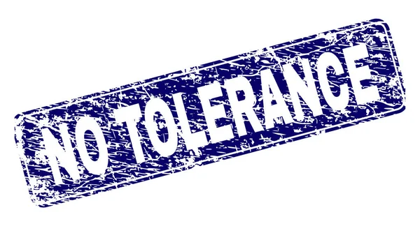 Zerkratzt keine Toleranz gerahmt gerundeter Rechteckstempel — Stockvektor