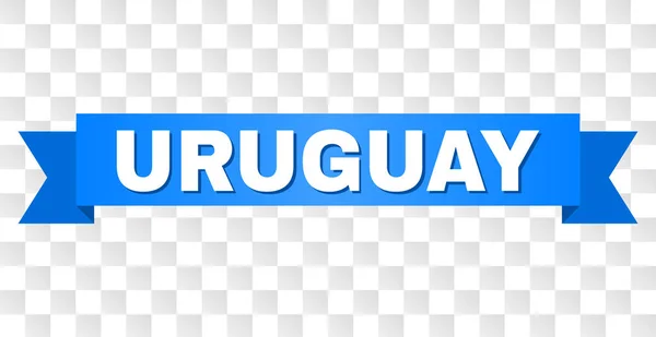 Modrý proužek s názvem Uruguay — Stockový vektor