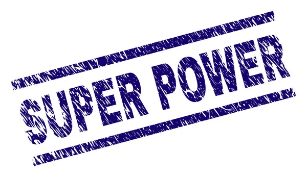 Grunge texturerat Super Power stämpelplatta — Stock vektor