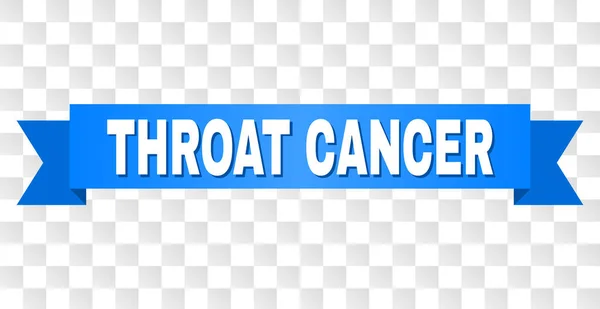Boğaz kanseri resim yazısı ile mavi bant — Stok Vektör