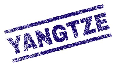 Grunge Yangtze damga mühür dokulu