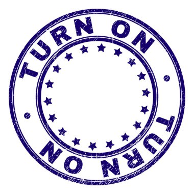 Grunge dokulu yuvarlak damga mühür açmak