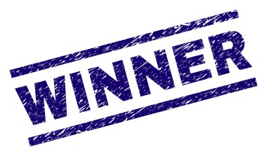 Dokulu kazanan damga mühür çizik