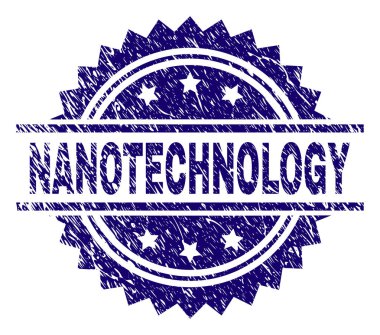 Grunge nanoteknoloji damga mühür dokulu