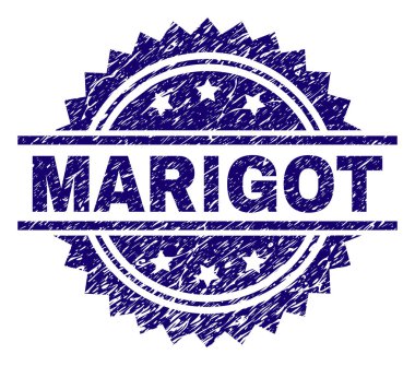 Grunge Marigot damga mühür dokulu