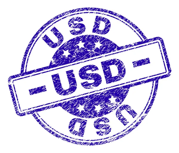 Печать марки USD Grunge Textured — стоковый вектор