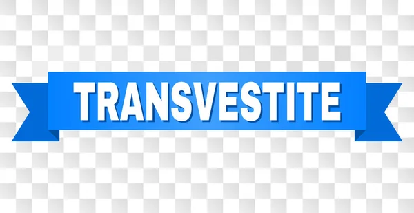 Blå rand med transvestit bildtext — Stock vektor