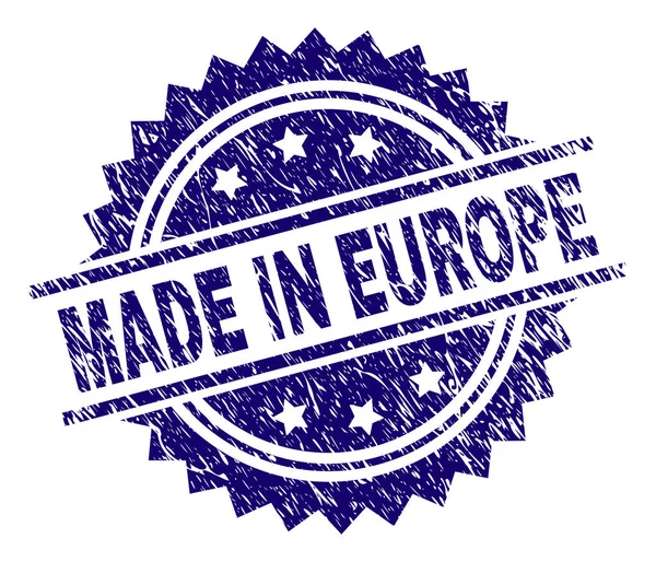 Grunge Textured MADE IN EUROPE Sigillo francobollo — Vettoriale Stock
