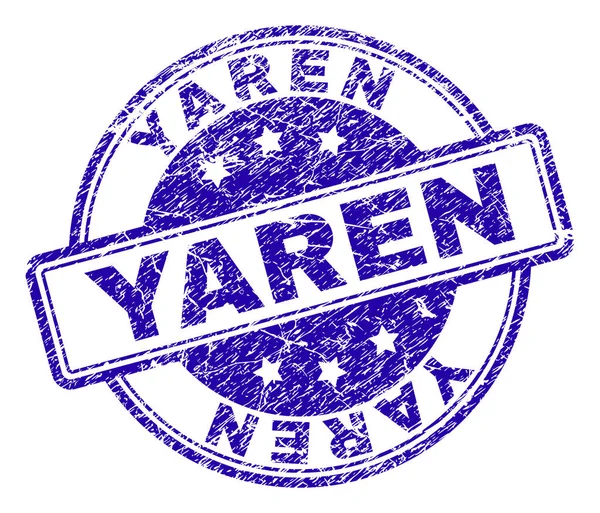 Grunge Textured YAREN Stamp Seal — Stock Vector