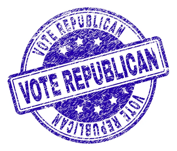 Grunge texturou hlasování republikánské Značkovací destička — Stockový vektor