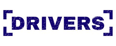 Grunge sürücüleri damga mühür köşeler arasında dokulu