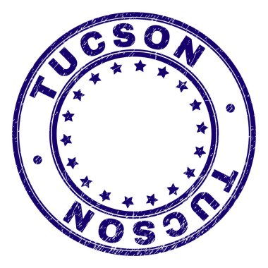 Grunge Tucson damga mühür yuvarlak dokulu