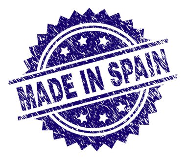 Grunge dokulu Made ın İspanya damga mühür
