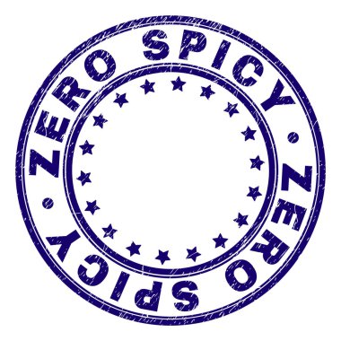 Grunge sıfır baharatlı yuvarlak damga mühür dokulu