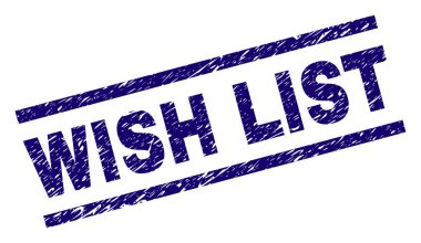 Grunge dilek listesi damga mühür dokulu