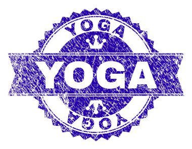 Dokulu Yoga damga mühür kurdele ile çizik