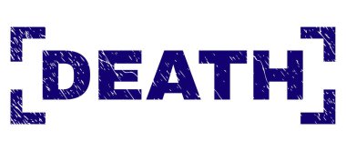 Dokulu ölüm damga mühür köşeleri içinde çizik