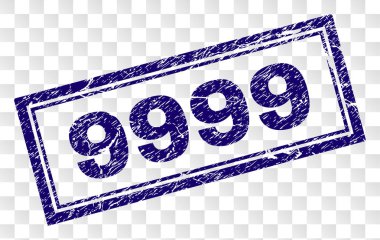 Çizik 9999 dikdörtgen damgası