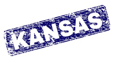 Yuvarlatılmış dikdörtgen damga çizilmiş Kansas çerçeveli