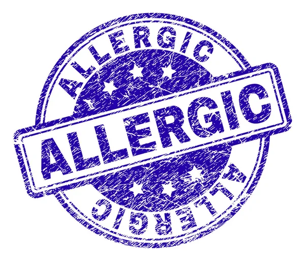 Texturált allergiás pecsétbélyeg karcos — Stock Vector