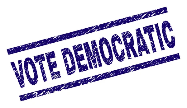 Grunge texturierte Abstimmung demokratisches Stempelsiegel — Stockvektor