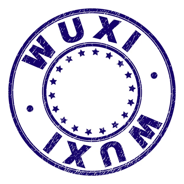 Grunge υφής Wuxi στρογγυλή σφραγίδα σφραγίδα — Διανυσματικό Αρχείο