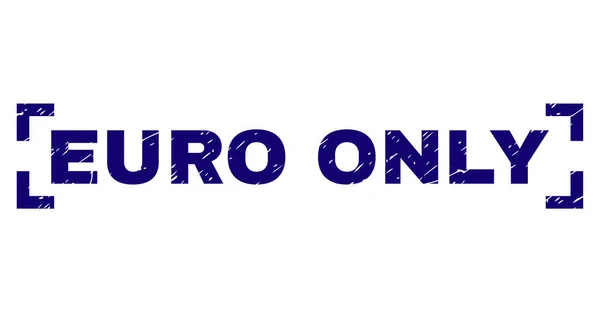 Porysowana teksturowanej Euro tylko plombie pomiędzy narożnikami — Wektor stockowy