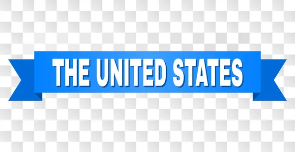 Blaues Band mit dem Titel der Vereinigten Staaten — Stockvektor