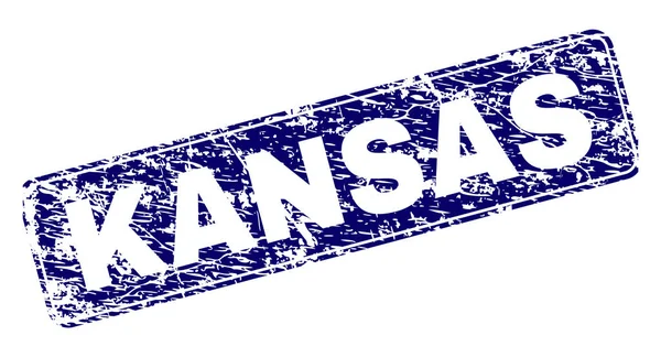 Yuvarlatılmış dikdörtgen damga çizilmiş Kansas çerçeveli