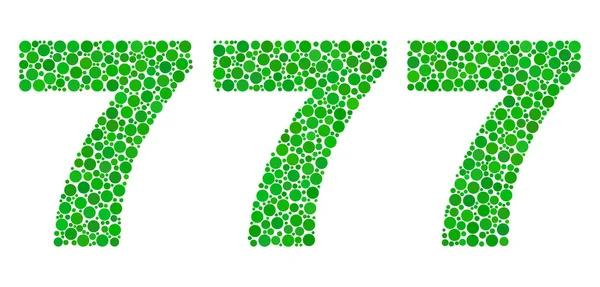 777 Texto en estilo de punto — Vector de stock
