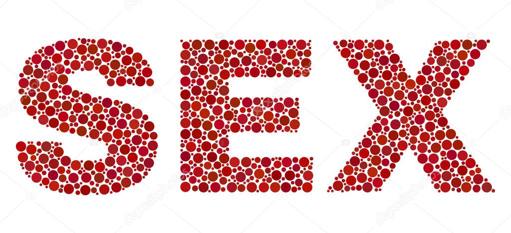 SEX Text in Dot Style