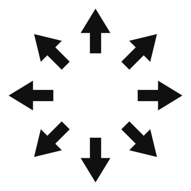 Genişletin okları simge tasarlamak vektör