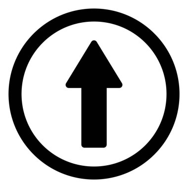 Ok yukarı simge tasarlamak vektör yuvarlak